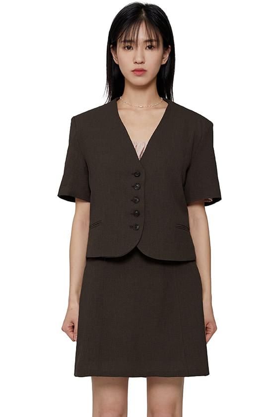 Blanc half crop blazer
