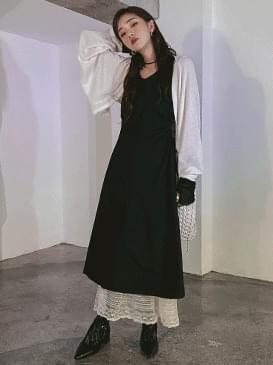 Shirring Athena Long Dress