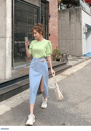 Nice look denim skirt