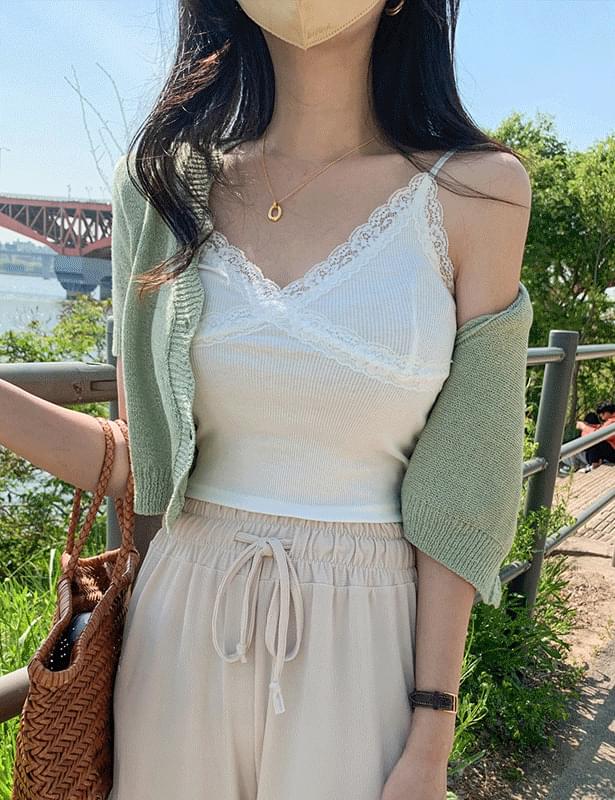 Summer wave crop cardigan