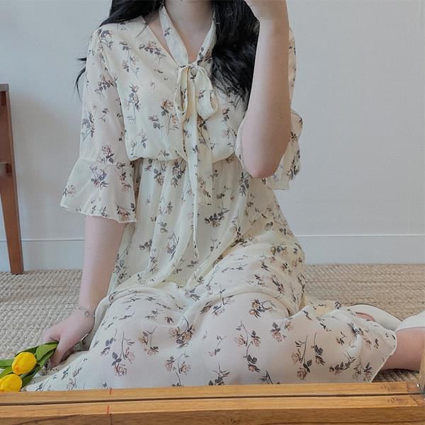Jasmine Fine Flower Long Dress