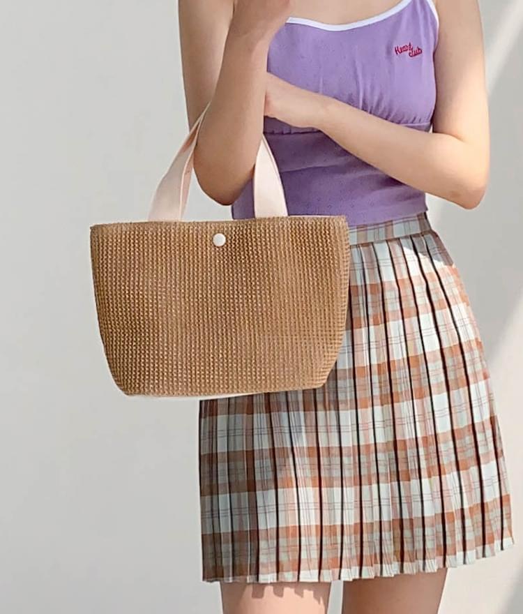 내추럴 라탄 토드백
