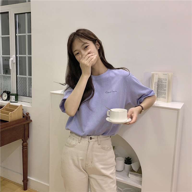 반팔 티셔츠 모델 착용 이미지-S1L23