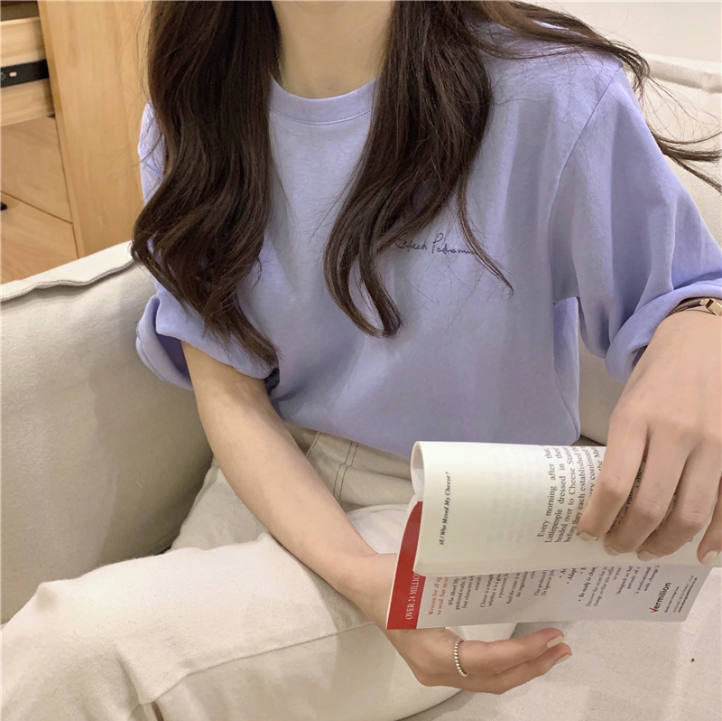 반팔 티셔츠 모델 착용 이미지-S1L26