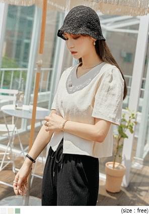 Diagonal Button Cropped Boxy Jacket