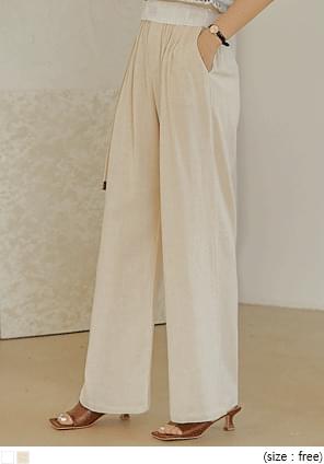 Wide Leg Belted Pants