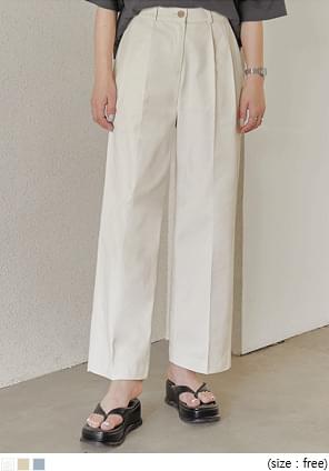 Pleated Straight Pants