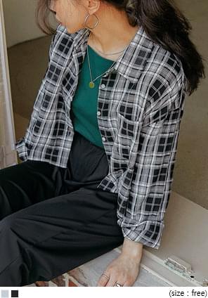 Check Cropped Boxy Shirt