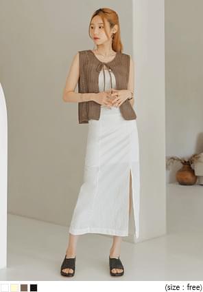 See-Through Reversible Knit Vest