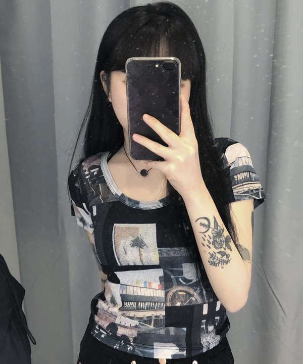 photo frame printing tee