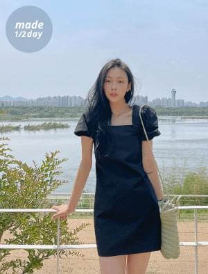 細肩帶緞面洋裝