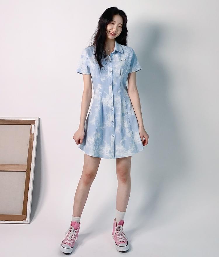 hide tie-dye denim dress
