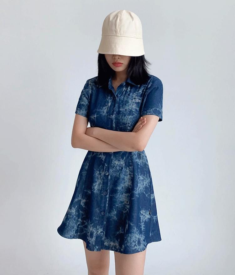 Hide Tie Die Denim Dress