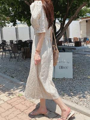 Land Check Square Dress