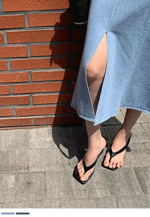 My heart fluttered denim Dress