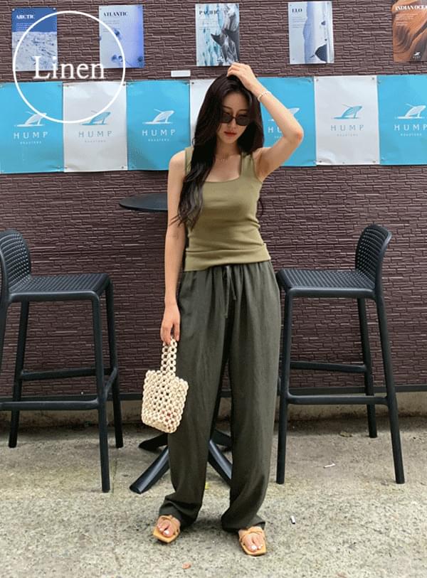 Mui Linen Banding Pants