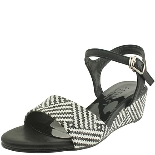 designershoes Wedge Middle Heel Zig Zag Pattern Sandals 5cm Codibook.