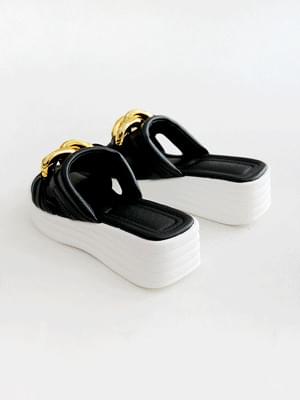 Refreshing whole-heel slippers 5cm