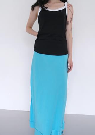 edge blocking sleeveless top