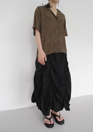 tile shirring banding skirt