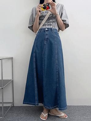그랜드홀데님롱스커트