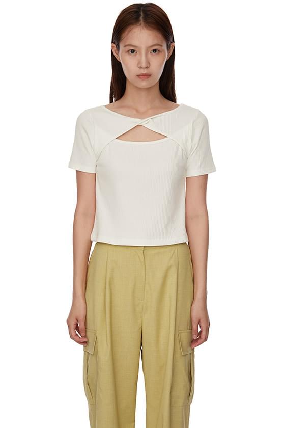 twist cutout T-shirt