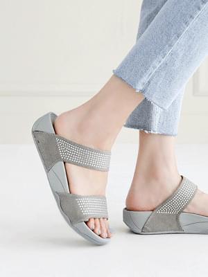 Soft wedge slippers 4 cm