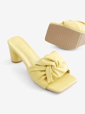 Bold Shirring Mule Slippers 6cm