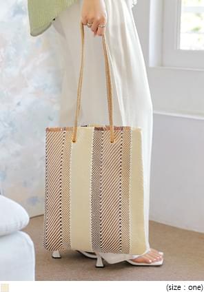 COND RATTAN MIX SHOULDER BAG