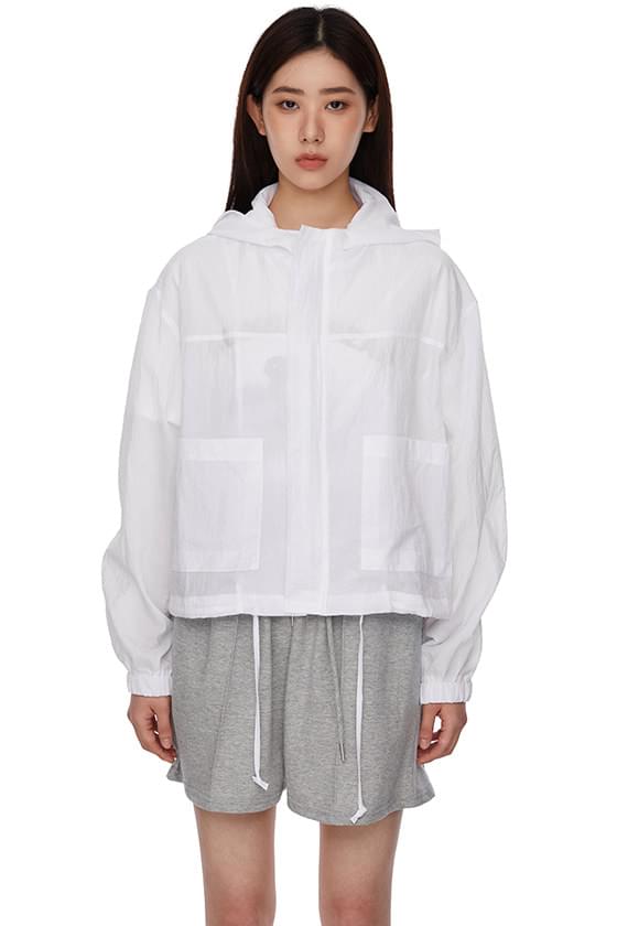 camper nylon zip-up jacket