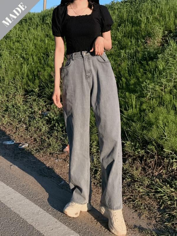 로제 후크데님팬츠 라이트 그레이