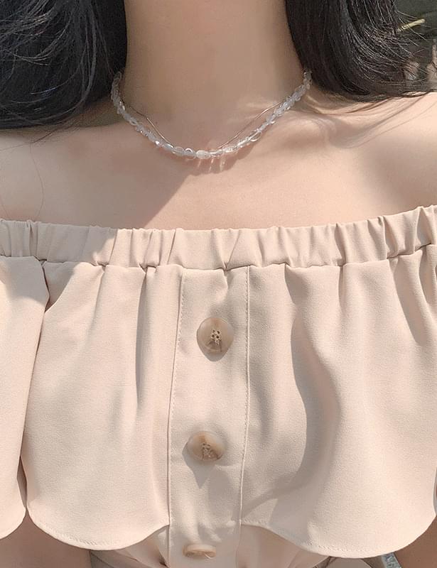 beads clear necklace