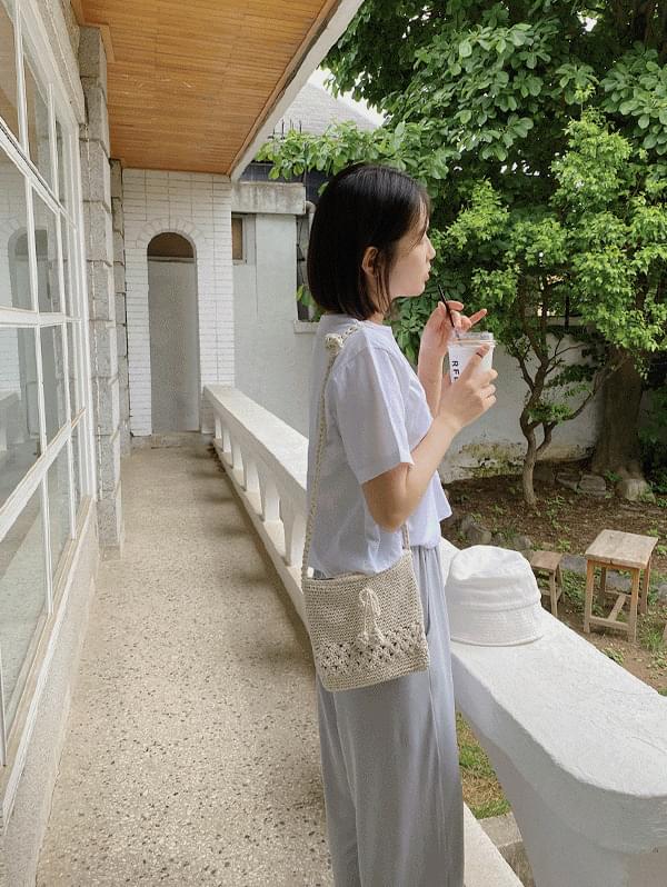 Cherry knit mini bag