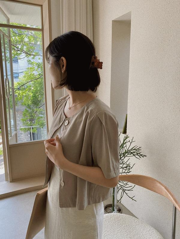 stitch short sleeve blouse