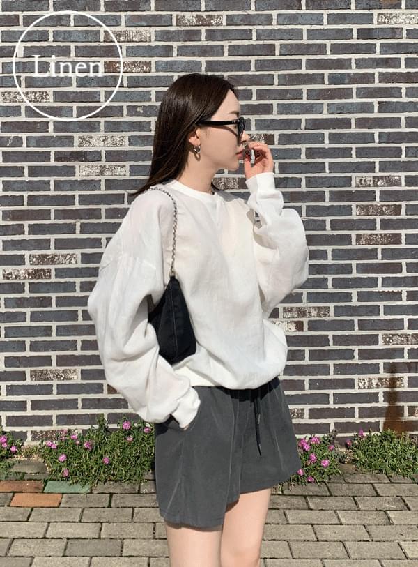 linen over Sweatshirt