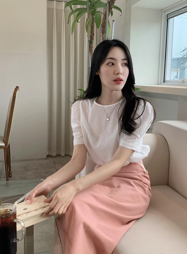puff cropped blouse