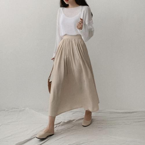 포븐플레어롱스커트(3color)