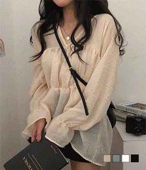 멜라 여리핏 캉캉 거즈 블라우스