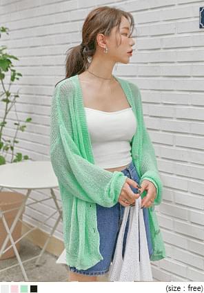 KERIN V NECK BOXY KNIT CARDIGAN