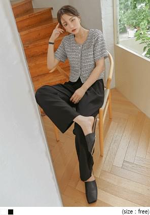 MELISH POCKET TWEED 1/2 JACKET