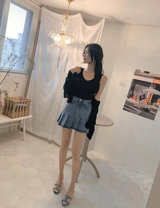 보니플리츠스커트 pants (데님)