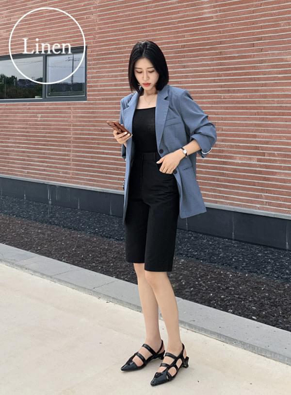 슬림 하프 팬츠 (*2color)