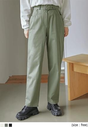VILCO BELT BAGGY COTTON PANTS
