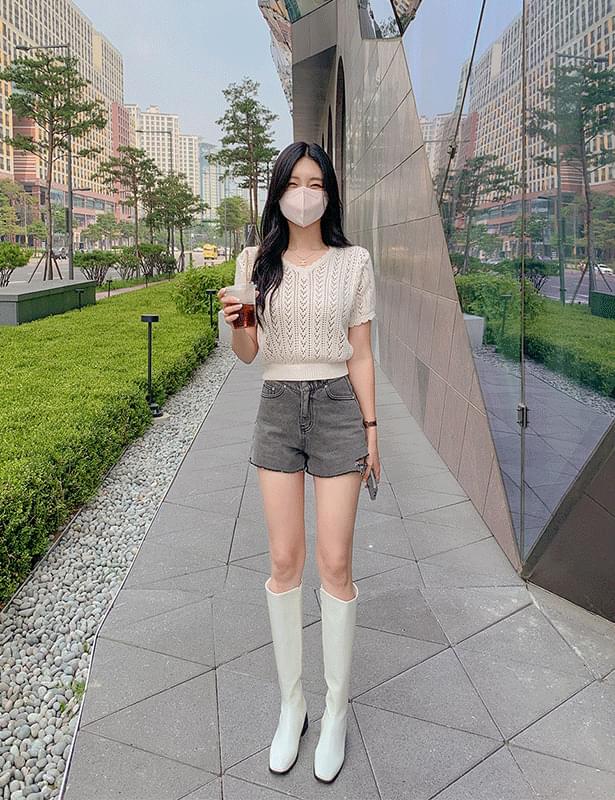 버닌투버튼숏 pants (데님)