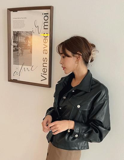 콜슨 레더 스트링 자켓