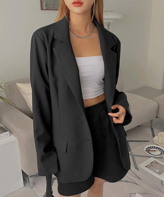 모브리 오버핏 싱글 자켓