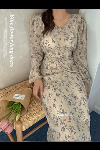 blue long Dress