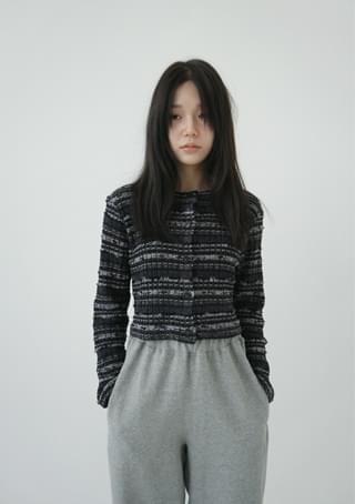 verve crop knit cardigan