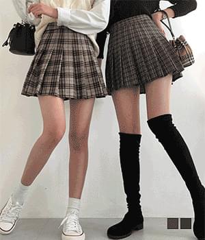 Ceci Check Tennis Skirt