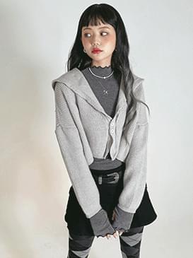 Cropped Beans Knitwear Cardigan